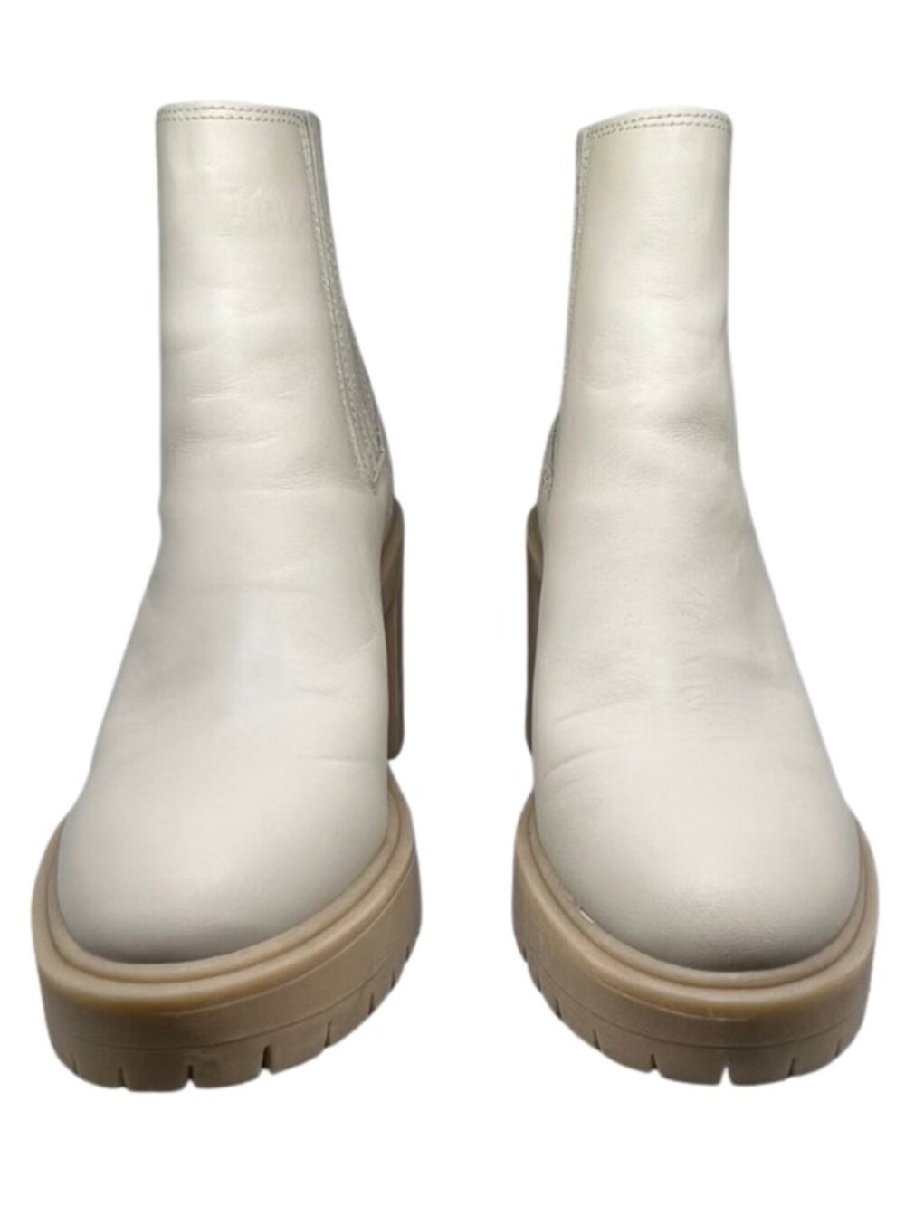 Dolce Vita Huey H2O Ivory Leather Lug Boots Size 10 Waterproof
